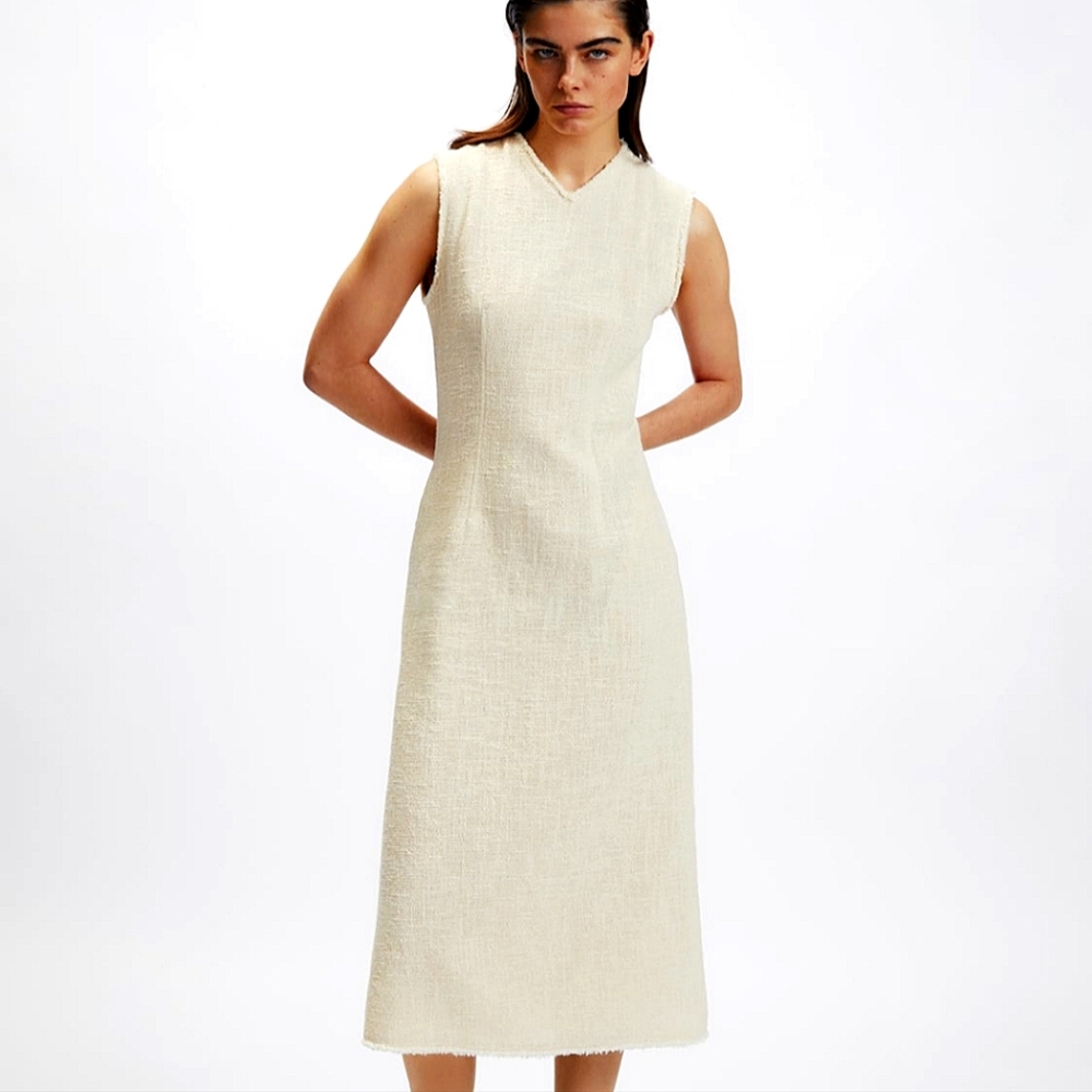 Zara textured midi dress